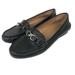 Coach Shoes | Coach Fortunata Driving Loafers Black Leather Silver Hardware Signature C Buckle | Color: Black/Silver | Size: 8.5