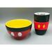 Disney Dining | Disney Parks Mickey Mouse Ceramic Bowl & Tumbler Set Authentic Original | Color: Black/Red | Size: Os