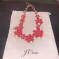 J. Crew Jewelry | J Crew Coral , Pearl, Crystal Necklace. | Color: Cream/White | Size: 16” With 2” Extender