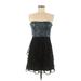 Hailey Logan by Adrianna Papell Cocktail Dress - A-Line: Black Dresses - Women's Size 9