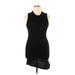 Finders Keepers Casual Dress - Bodycon Crew Neck Sleeveless: Black Solid Dresses - Women's Size Medium