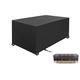 Layoomiety Garden Furniture Covers 300x200x100cm black 420D Heavy Duty Oxford Windproof,Snow-proof,Anti-UV Upgraded Tear-Resistant with 4 Windproof Buckles Rectangular Waterproof Patio Table Cover