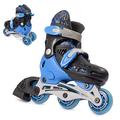 New Bounce Rolling Skates for Kids - Converts from Rolling Skates to Tri Inline Skates, Adjustable Roller Skates with 3 Wheel Blades, Beginner Roller Skating for Indoor & Outdoor (24-28 EU, Boys)