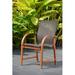 Lark Manor™ Alyisa Wood Modern Patio Dining Chair Wood/Sling in Brown | 37 H x 22 W x 23 D in | Wayfair 3F28F5C8574D4D73827F0A3AD4D8E8EA