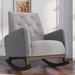 Mercury Row® Rosinski Rocking Chair Microfiber in Gray | 36 H x 27.5 W x 34.5 D in | Wayfair 6EBABBCECD8B4CAC9AFB3282756B9F1E