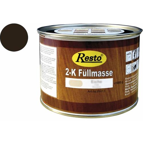 2K Füllmasse inkl. Härter Holz-Spachtelmasse lackierbar 1 kg Mooreiche – Resto