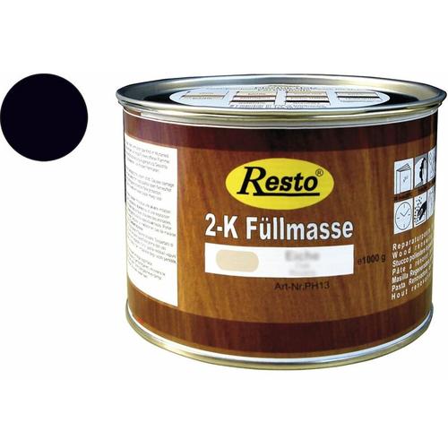 2K Füllmasse inkl. Härter Holz-Spachtelmasse lackierbar 500 g schwarz – Resto