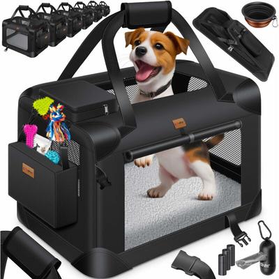 Hundebox Hundetransportbox faltbar Inkl.Hundenapf Transporttasche Hundetasche Transportbox für