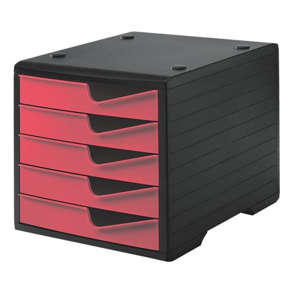 Styro Schubladenbox »styroswingbox« 5 Schubladen rot, 27x25.5x34 cm Image