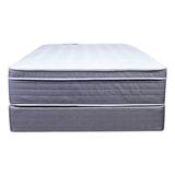 Onetan, 13-Inch Plush Euro top Pocket Coil Hybrid Foam Encased Mattress, with optional 4" or 8" Wood Box Spring set.