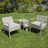 3-Piece Wicker Bistro Set, Outdoor Patio chairs & Coffee Table