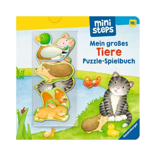 Ministeps: Mein Großes Tiere Puzzle-Spielbuch - Frauke Nahrgang, Pappband