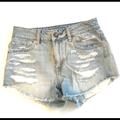 American Eagle Outfitters Shorts | American Eagle Jean Hi-Rise Shorts Distressed Juniors Shorts Size 0 | Color: Blue | Size: 0