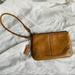 Coach Bags | Authentic Coach Tan Leather Mini Wristlet | Color: Brown/Tan | Size: Os