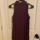 American Eagle Outfitters Dresses | American Eagle Soft And Sexy Cold Shoulder Turtleneck Dress | Color: Purple | Size: S