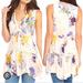 Free People Tops | Free People Floral Tiered Haze Tunic | Color: Pink/Yellow | Size: Xs