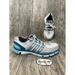 Adidas Shoes | Adidas Mens Running Shoes Q22220 Sneakers Silver Aqua Size 9 | Color: Blue/Silver | Size: 9