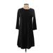 BELLA ELLA Casual Dress - A-Line: Black Solid Dresses - Women's Size Small