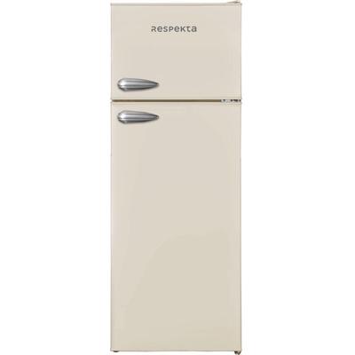 Kühlschrank freistehend 171 Liter 4 Gefrierfach Retro 144 cm Cream Respekta