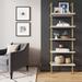 Nathan James Theo 5-Shelf Ladder Bookcase Wood with Metal Frame