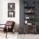 Nathan James Theo Open Shelf Industrial Bookcase with Drawers or Cabinets
