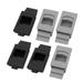 Window Cabinet Plastic Inside Sliding Pull Latch Gray 63x28x15mm 6pcs - Black,Gray