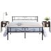 Tamika 3-pieces Metal Bed Frame Modern Storage Nightstands Set