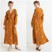 Madewell Dresses | Madewell Floral Ruffle-Sleeve Button-Front Maxi Dress 0 | Color: Orange/Yellow | Size: 0