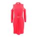 Jessica Simpson Dresses | Jessica Simpson Women's Cold-Shoulder Sheath Dress - Hot Coral | Color: Pink | Size: 12