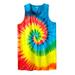 Men's Big & Tall Shrink-Less™ Lightweight Longer-Length Tank by KingSize in Rainbow Tie Dye (Size L) Shirt