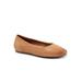 Extra Wide Width Women's Shiraz Flat by SoftWalk in Luggage (Size 8 WW)