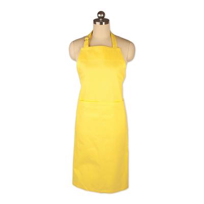 Adjustable Cotton Chef Apron by Mu Kitchen in Yellow