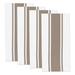 Classic Stripe Cotton Kitchen Dish Towel, Set 4 by Mu Kitchen in Beige