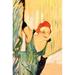 Buyenlarge 'Yvette Guilbert Greets the Audience' by Toulouse-Lautrec Painting Print in Green/Yellow | 30 H x 20 W x 1.5 D in | Wayfair