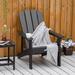 Outsunny Outdoor Plastic Adirondack Chair in Black | 35 H x 26 W x 33 D in | Wayfair 84B-637BK