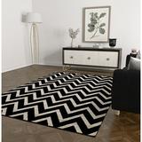 Black/White 60 x 48 x 0.05 in Living Room Area Rug - Black/White 60 x 48 x 0.05 in Area Rug - Lark Manor™ Bev-24 Modern Area Rugs For Living Room Wool | Wayfair