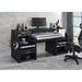 Inbox Zero Gajuan Gaming Desk w/ Hutch Wood in Black | 36 H x 71 W x 26 D in | Wayfair F69964D027FC41938EC03DA5EC57821E