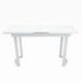 Latitude Run® Rectangular Dining Table In High Gloss White Finish Wood/Metal in Brown/Gray/White | 31 H in | Wayfair