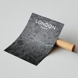 17 Stories London United Kingdom City Map - Unframed Graphic Art Set Paper in Gray/Black | 20 H x 16 W x 0.05 D in | Wayfair