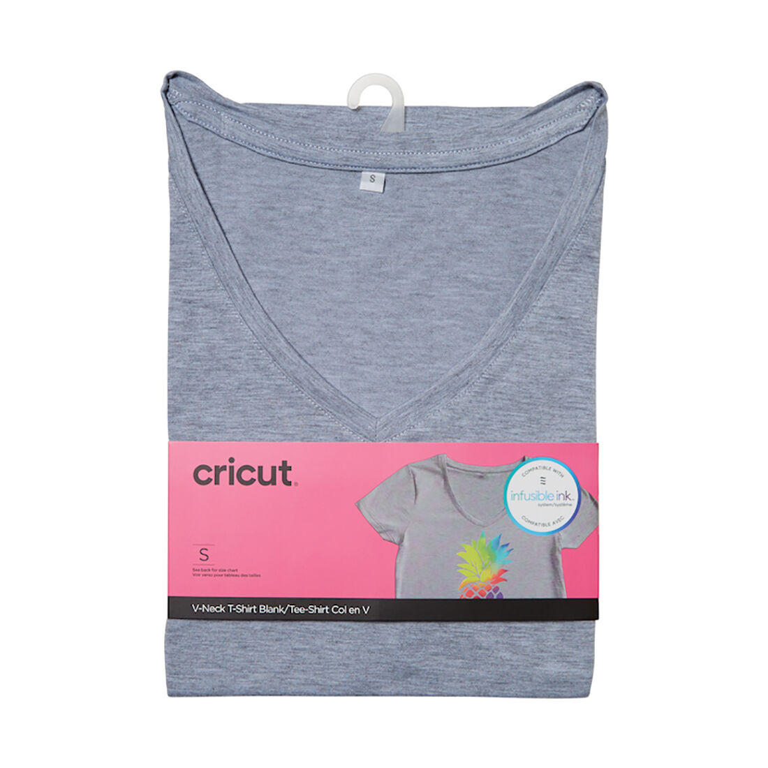 Cricut Women's Fitted T-Shirt Blank | V-Neck | Gray
