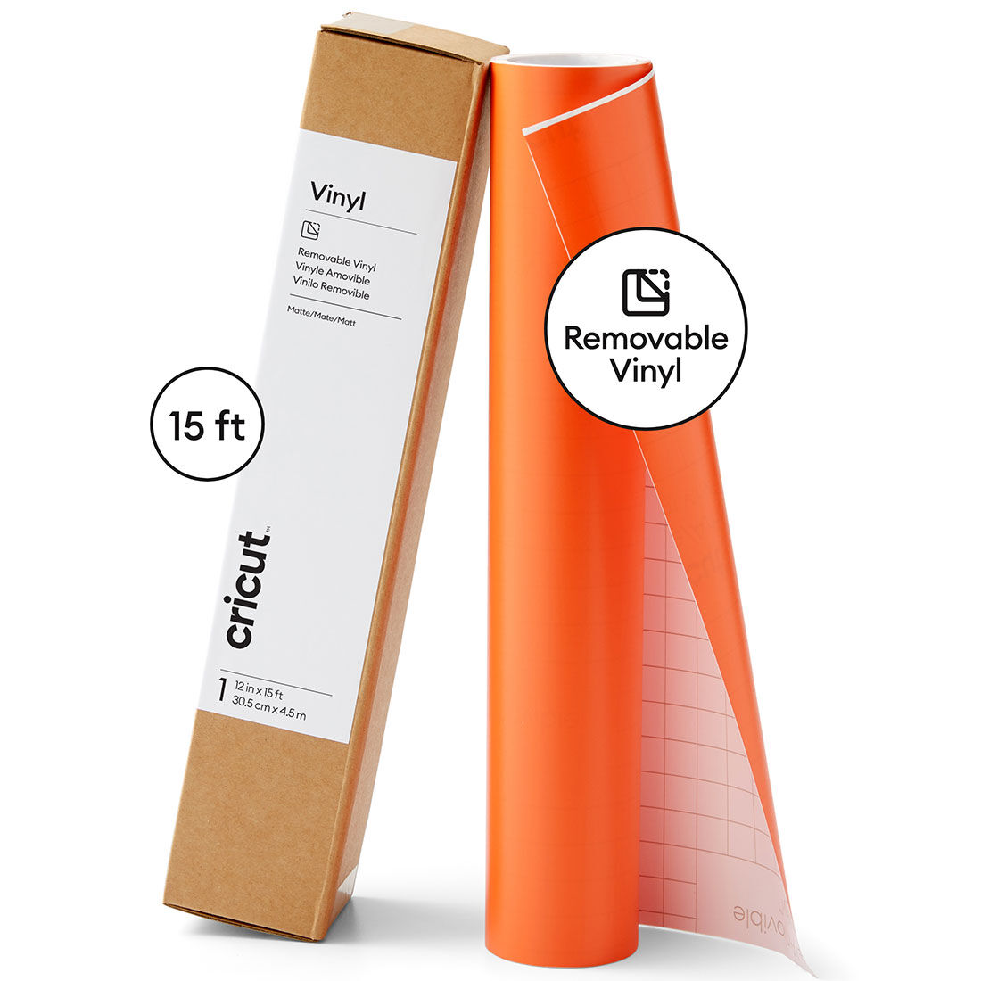 Cricut Vinyl | Removable | 15 ft | Orange