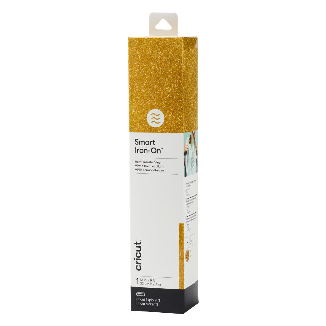 Cricut Smart Iron-On Glitter | 9 ft | Gold