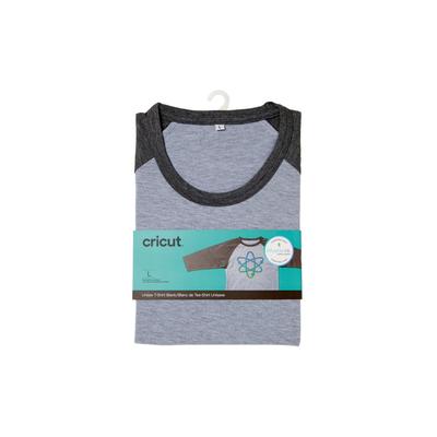 Cricut Unisex Adult T-Shirt Blank | Raglan in Dark/Light Heathered Gray