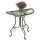 Dandibo - Tisch Halbrund Wandtisch 93995 Beistelltisch Metall 80 cm Gartentisch Halbtisch