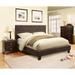 Perdella Contemporary Grey Fabric Tufted Low Profile 2-Piece Platform Bed with Nightstand Set by Furniture of America