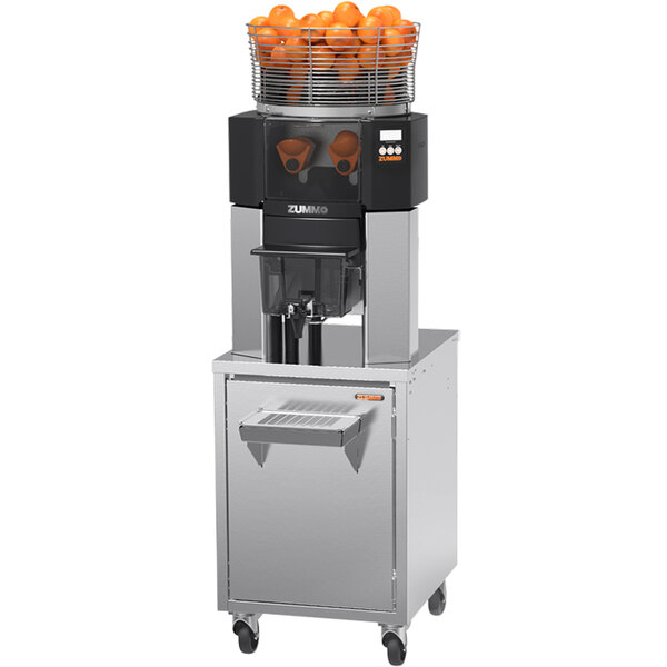 Zummo CS14-N50 Z14 Nature Self-Service Commercial Juicer with Service Cabinet and 20 lb. Load Basket - 16 Fruits / Minute - 110V
