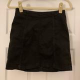 Free People Skirts | Free People Modern Femme Denim Mini Skirt | Color: Black | Size: 6