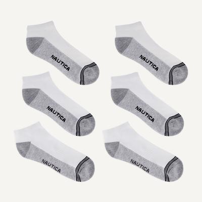 Nautica Men's Athletic Low-Cut Socks, 6-Pack 002 (Dove), OS