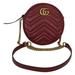 Gucci Bags | Gucci Women's Gg Marmont Mini Round Shoulder Bag Red Color Dm18 | Color: Red | Size: Mini