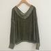 Free People Tops | Free People Olive Green Waffle Knit Batwing Top Xs | Color: Green | Size: Xs